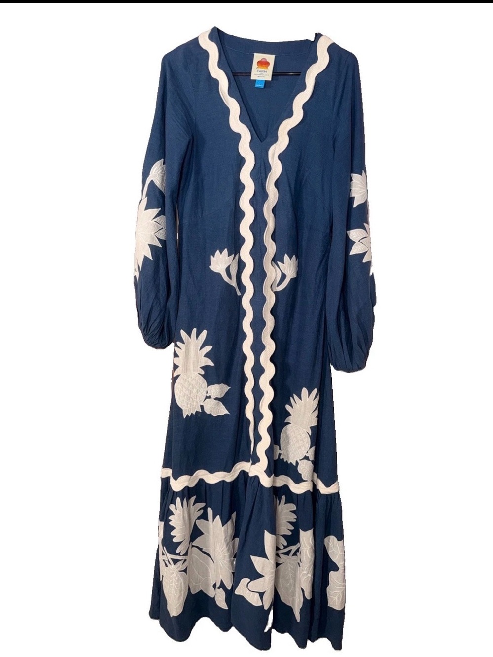 Farm Rio Embroidered Long-Sleeve Dress - Small - Picture 6 of 10